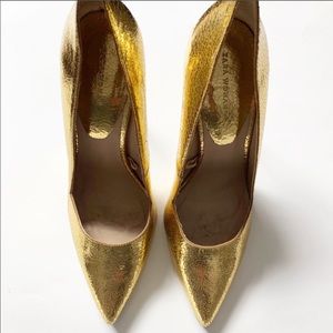 Zara Gold Pumps